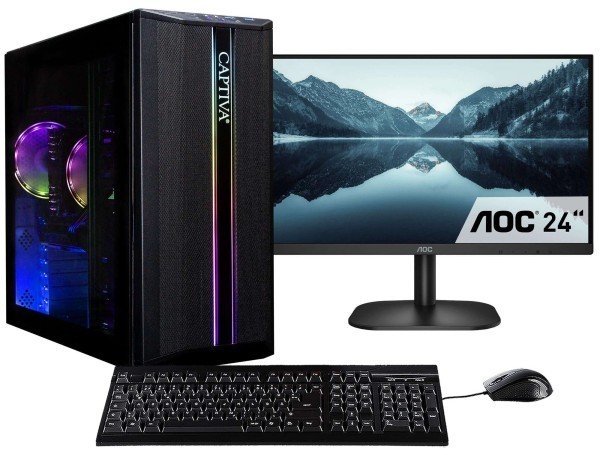 Captiva PC Power Starter R80-018 TFT Bundle (Ryzen 7 5700G/SSD 1TB/16GB/DVD-RW/WLAN/w/o OS)