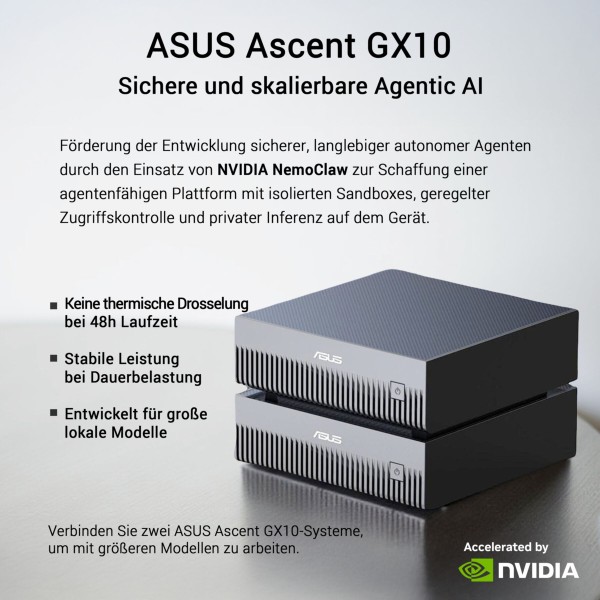 Asus Ascent GX10-GG0026BN - MINI PC- Stellar Gray (inklusive Gema)