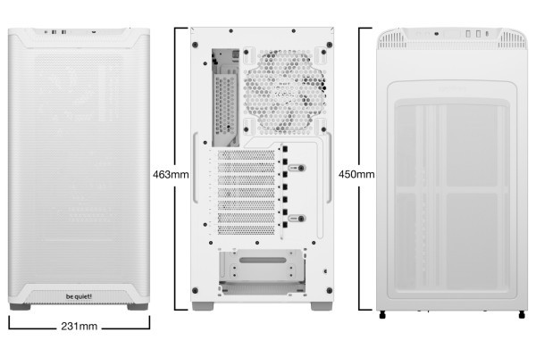 PC- Gehäuse BeQuiet Pure Base 501 Airflow Window - white