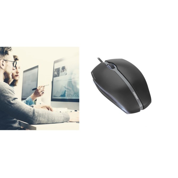 Mouse Cherry Gentix illuminated schwarz (JM-0300)