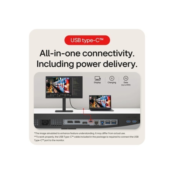 TFT LG 24BA750-B 61cm (24")HDMI,DisplayPort, USB-C,SP