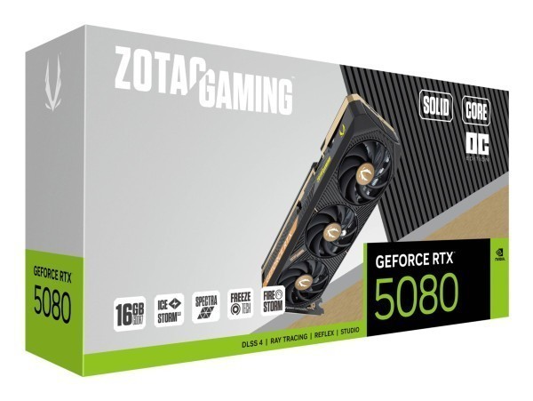 VGA ZOTAC GeForce® RTX 5080 16GB SOLID CORE OC