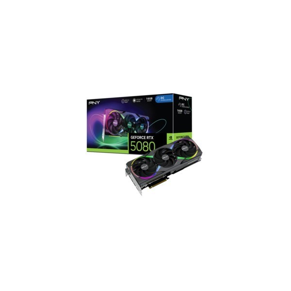 VGA PNY GeForce® RTX™ 5080 16GB ARGB Gaming Overclocked Triple Fan