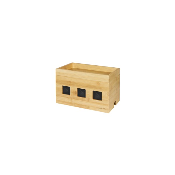 LogiLink Kabelbox bambus braun KAB0076
