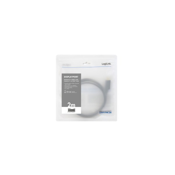 LogiLink CV0127 - 2 m - DisplayPort - HDMI Typ A