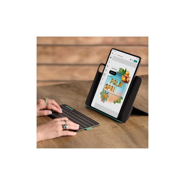 B-Keyboard Logitech Flip Folio for iPad Pro + iPad Air 11" gray (DE) (920-013397)