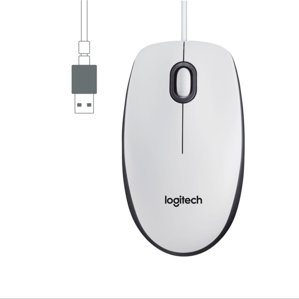 Mouse Logitech M100 white (910-006764)