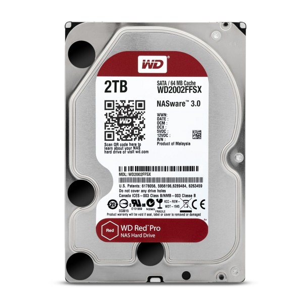HDD WD Red Pro WD2002FFSX 2TB/8,9/600/72 Sata III 64MB (D) (CMR)