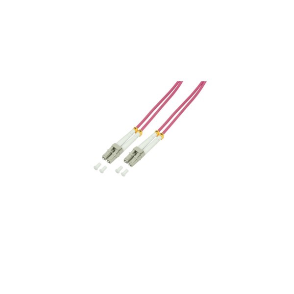 Kabel LogiLink Patchkabel LWL duplex OM4 violett 15m FP4LC15