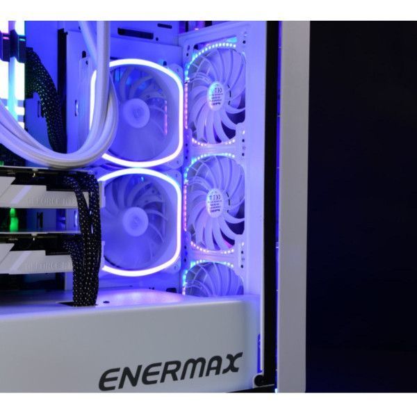 PC- Gehäuselüfter Enermax SquA RGB UCSQARGB12P-W-BP3  - 3er Pack (weiß)