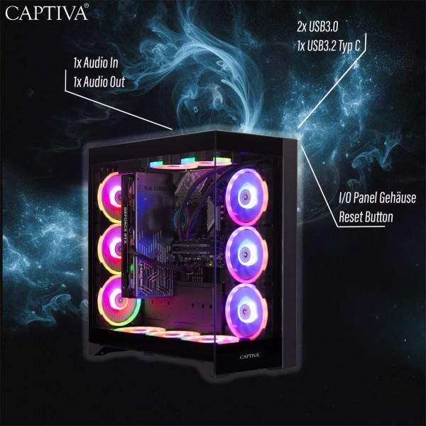 Captiva PC Ultimate Gaming I10-3729 (Ultra 7 270K Plus/RTX5090 32GB GDDR7/SSD 4TB/64GB/WLAN/w/o OS)