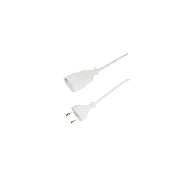 Kabel LogiLink Netzkabelverlängerung CEE7/16 weiß 2m CP126