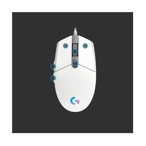 Mouse Logitech G G203 Lightsync - Weiß (910-005797)
