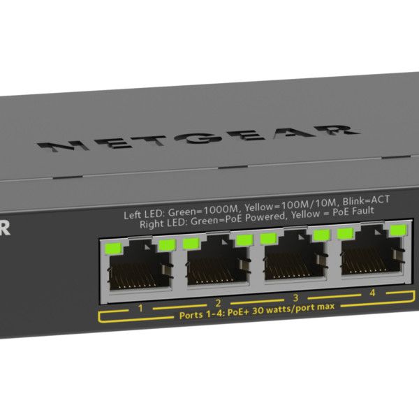 NETGEAR Plus Switch 5-port 10/100/1000 GS305EPP-100PES