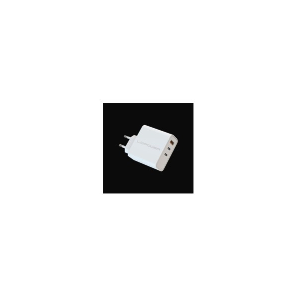 Steckdosenadapter LC-Power USB Ladegerät 2x USB-C 1x USB-A 65W LC-GAN-65