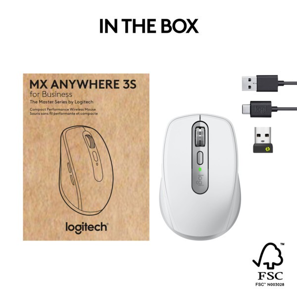 Mouse Logitech MX Anywhere 3S for Business  Wireless Weiß (910-006959)