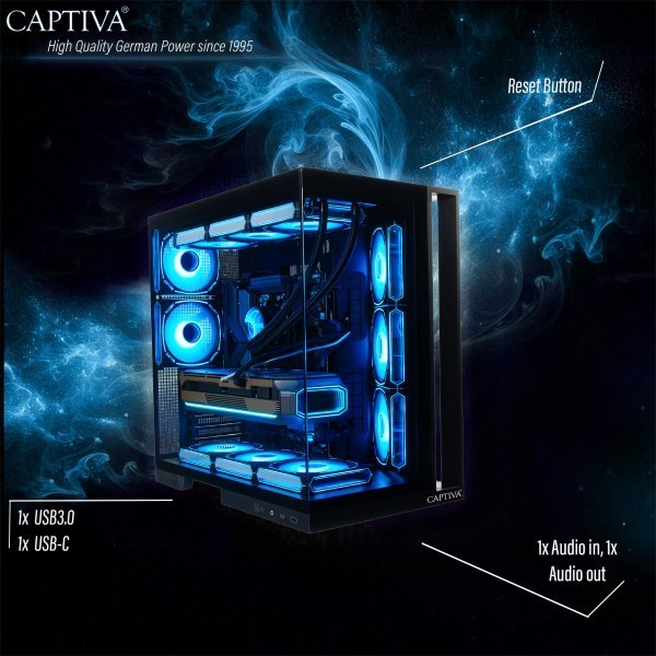 Captiva PC Highend Gaming I89-009 (i7-14700KF/RTX5080 16GB GDDR7/SSD 2TB/64GB/WLAN/Windows 11 Home 64-bit)