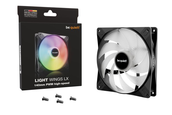 PC- Gehäuselüfter Be Quiet Light Wings LX 140mm PWM high-speed