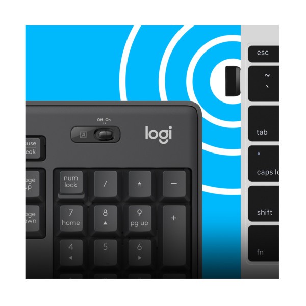 B-Keyboard & Mouse Logitech Wireless Combo MK295 Graphite (US) (920-009800)