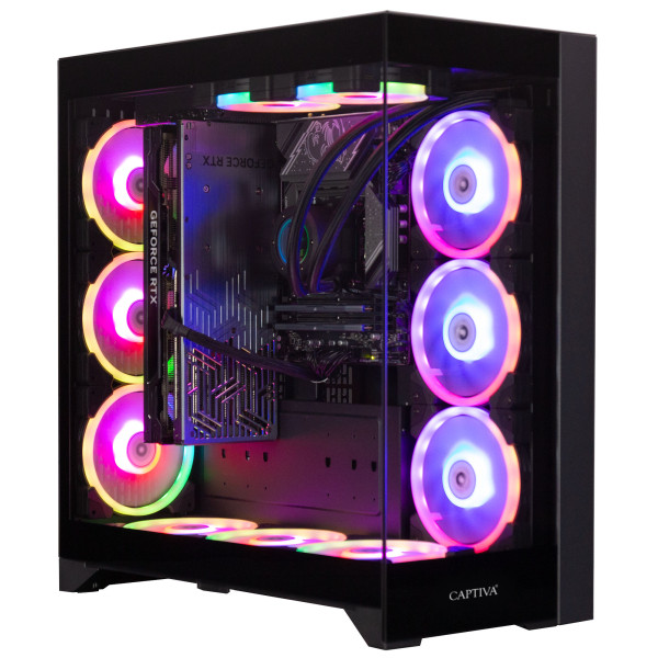Captiva PC Highend Gaming R90-300 (Ryzen 9 9950X3D/RTX5080 16GB GDDR7/SSD 2TB/32GB/WLAN/Windows 11 Home 64-bit)