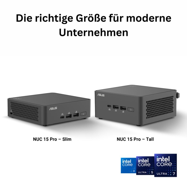 Asus NUC 15 PRO RNUC15CRKU5063C2 Core Ultra 5 225H  - Slim - Cyber Canyon (inklusive Gema) L10