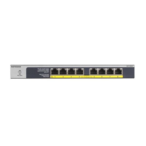 NETGEAR Switch  8-port 10/100/1000 GS108LP-100EUS