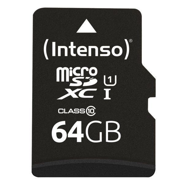 Micro SDHC/SD 64GB Intenso Performance 1 Adapter Class 10  3424490