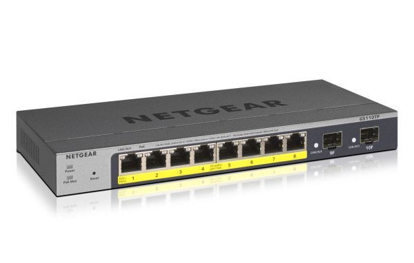 NETGEAR Switch Desktop Gigabit Smart 8-port 10/100/1000 GS110TP-300EUS