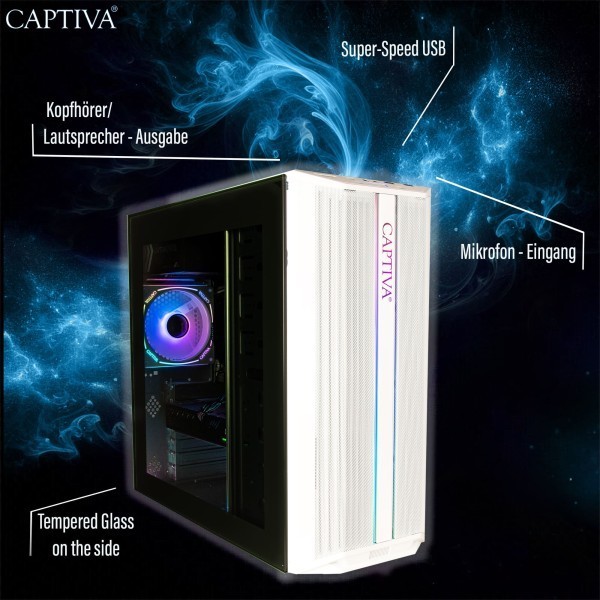 Captiva PC Entry Gaming I10-2547 (i5-14400F/RTX5060 8GB GDDR7/SSD 500GB/16GB/WLAN/Windows 11 Home 64-bit)