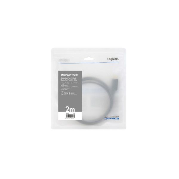 Kabel LogiLink DP zu DVI - 2m