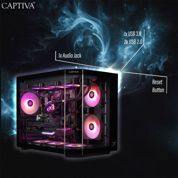 Captiva PC Advanced Gaming R92-598 (Ryzen 7 7800X3D/RTX5060 Ti 8GB GDDR7/SSD 1TB/32GB/WLAN/w/o OS)