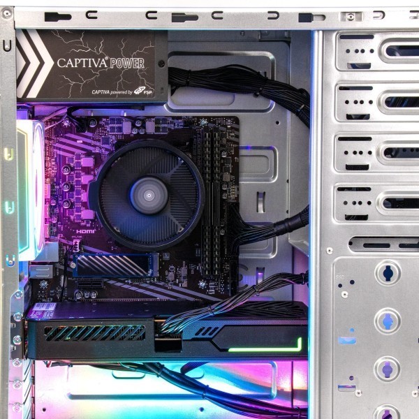 Captiva PC Entry Gaming I10-0618 (i5-14400F/RTX5060 Ti 8GB GDDR7/SSD 250GB/4TB/16GB/WLAN/Windows 11 Home 64-bit)
