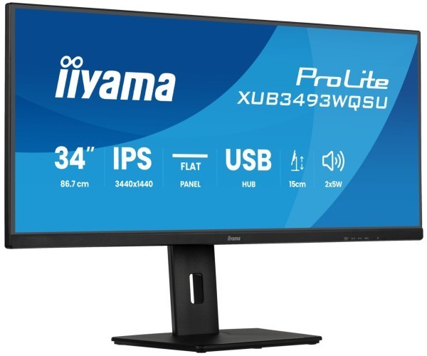 TFT Iiyama ProLite XUB3493WQSU-B6 86.4 cm (34") 2xHDMI,DisplayPort,SP