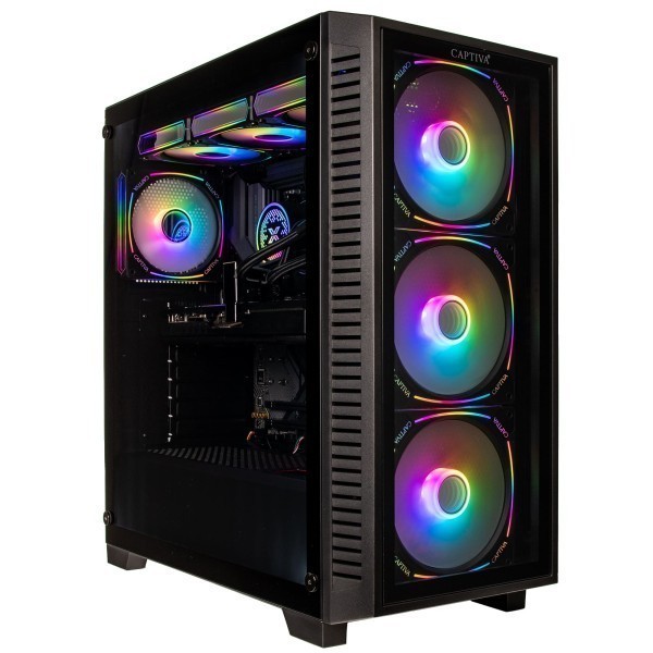 Captiva PC Highend Gaming R95-004 (Ryzen 7 7800X3D/RTX5070 12GB GDDR7/SSD 2TB/64GB/WLAN/w/o OS)