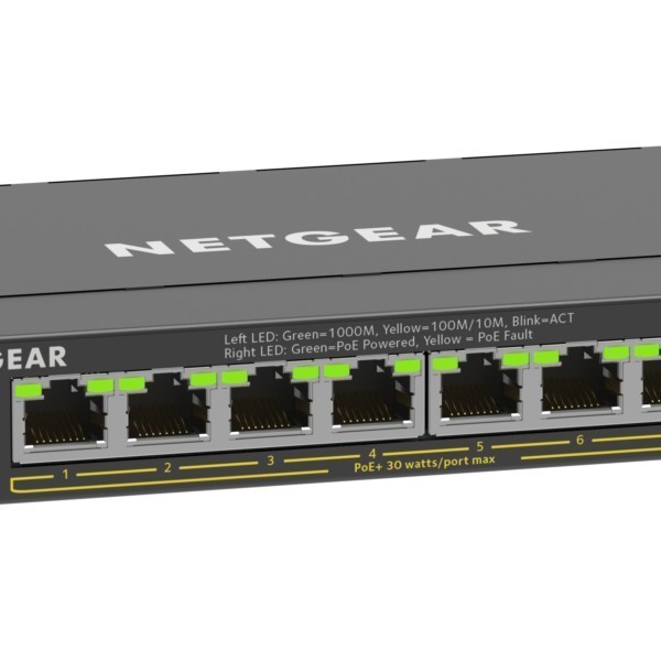 NETGEAR Plus Switch 8-port 10/100/1000 GS308EPP-100PES