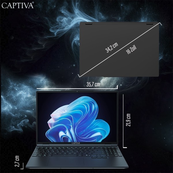 Captiva Notebook Advanced Gaming I95-164GE Ryzen 7 255 (15.3", 64GB, 2TB SSD, GeForce RTX 5060 8GB, w/o OS)