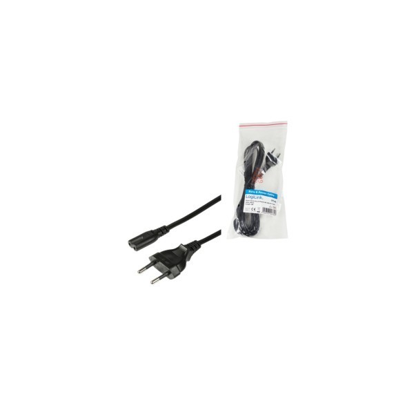 Kabel LogiLink Netzkabel CEE7/16 - IEC C7 schwarz 3m CP145