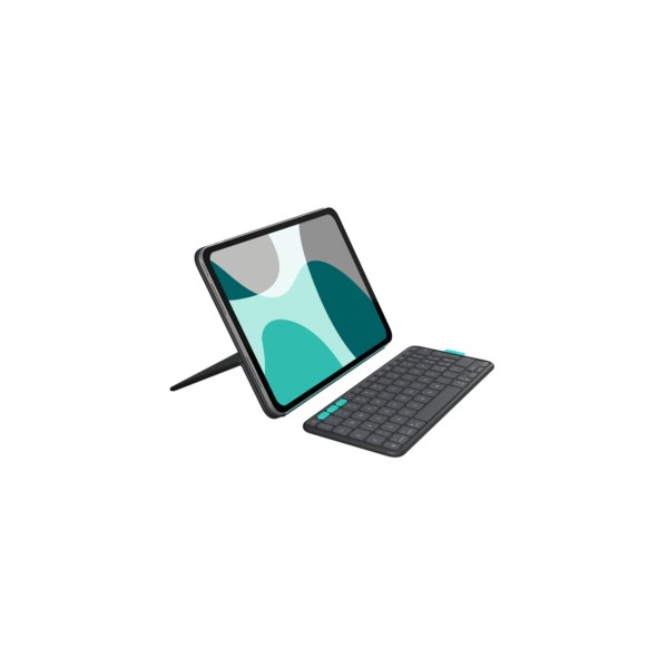 B-Keyboard Logitech Flip Folio for iPad Pro + iPad Air 11" gray (DE) (920-013397)
