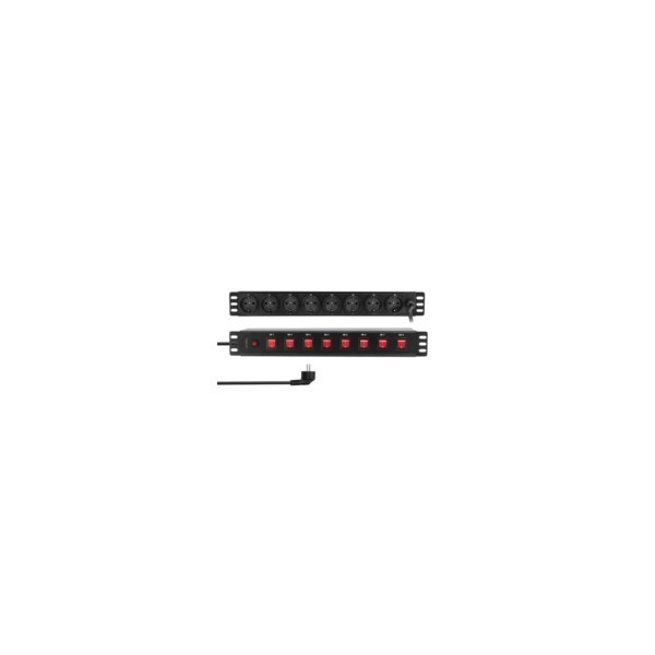 LogiLink Steckdosenleiste 8-fach (CEE7/7) PDU Steckdosenleiste Rack PDU8D01
