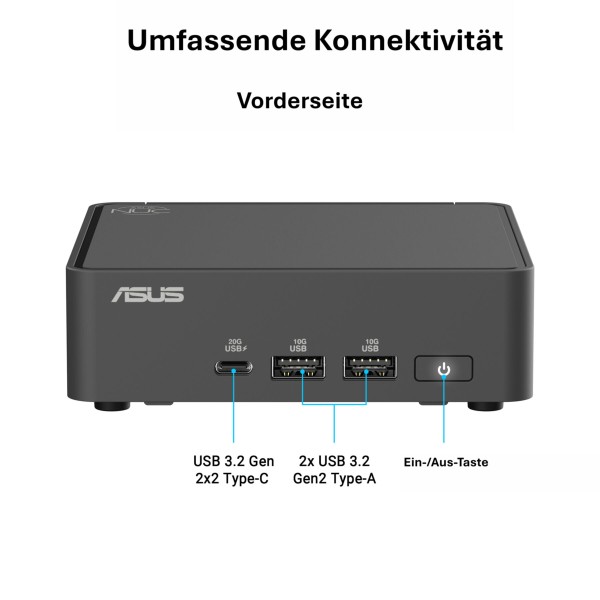 Asus NUC 15 PRO RNUC15CRKU5063C2 Core Ultra 5 225H  - Slim - Cyber Canyon (inklusive Gema) L10