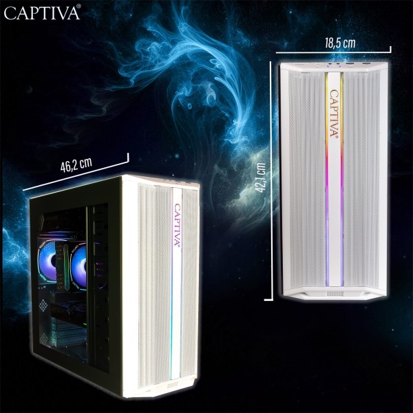 Captiva PC Entry Gaming R10-5236 (Ryzen 5 8400F/RTX5060 Ti 8GB GDDR7/SSD 1TB/32GB/WLAN/Windows 11 Home 64-bit)