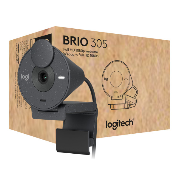 Webcam Logitech Brio 305 (960-001469) 2 MP - 1920 x 1080 Pixel - Full HD - 30 fps - 1280x720@30fps - 1920x1080@30fps - 720p - 1080p