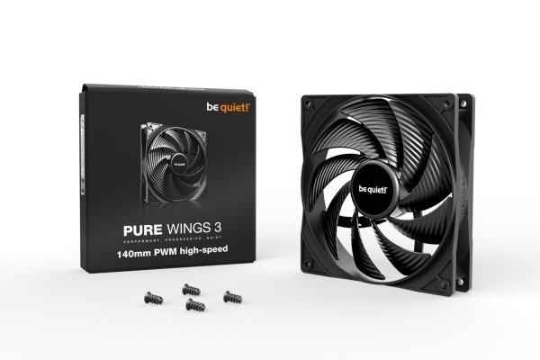 PC- Gehäuselüfter Be Quiet Pure Wings 3 high-speed PWM 140mm BL109