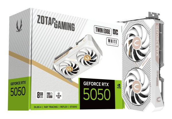 VGA ZOTAC GeForce® RTX 5050 8GB Twin Edge OC White