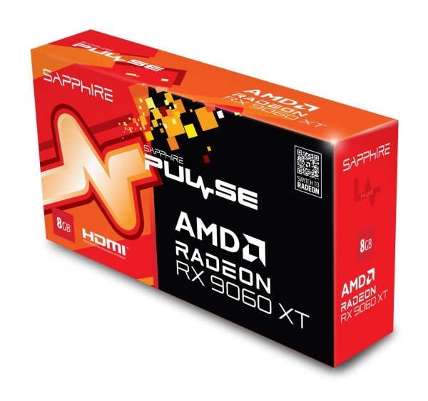 VGA SAPPHIRE PULSE Radeon RX 9060 XT 8GB Gaming OC  (UEFI)