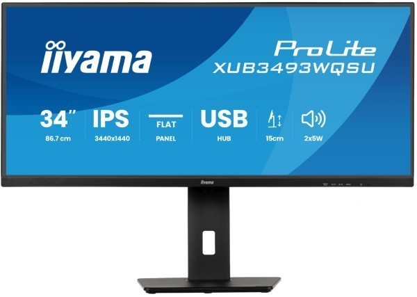 TFT Iiyama ProLite XUB3493WQSU-B6 86.4 cm (34") 2xHDMI,DisplayPort,SP