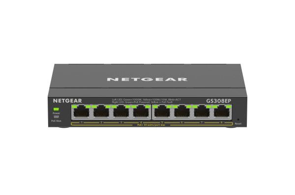 Netgear Plus Switch 8-port 10/100/1000 GS308EP-100PES
