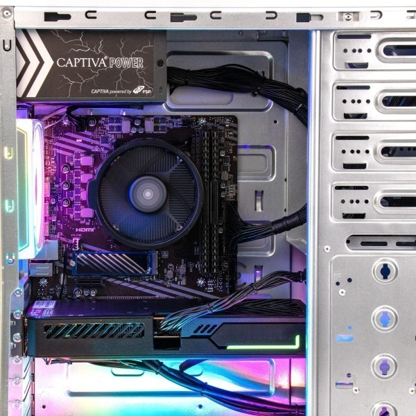 Captiva PC Entry Gaming I10-0622 (i5-14400F/RTX5060 Ti 8GB GDDR7/SSD 5000GB/4TB/16GB/WLAN/Windows 11 Home 64-bit)