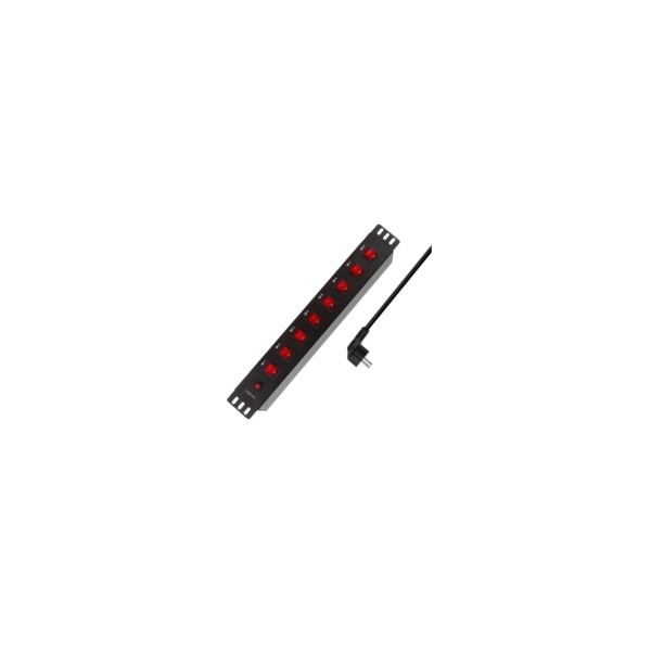 LogiLink Steckdosenleiste 8-fach (CEE7/7) PDU Steckdosenleiste Rack PDU8D01
