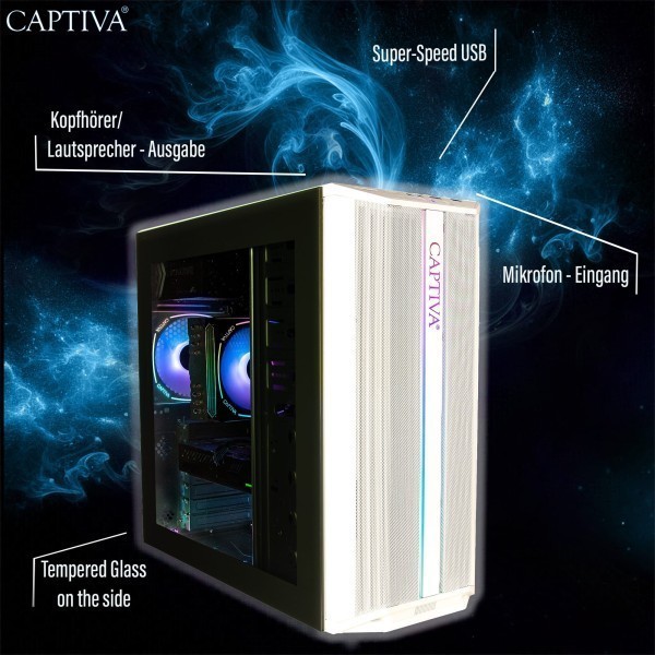 Captiva PC Advanced Gaming I95-890 (i5-14400F/RTX5060 Ti 8GB GDDR7/SSD 1TB/32GB/WLAN/w/o OS)